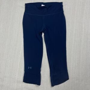 Under Armour Dark Navy‎ Blue Compression Cropped Leggings Size Small